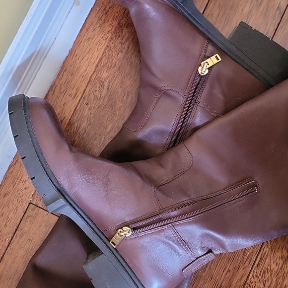 Coach Leigh Tall Riding Leather Boots - Picture 12 of 16